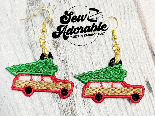 FSL Christmas Wagon Earrings - National Lampoon