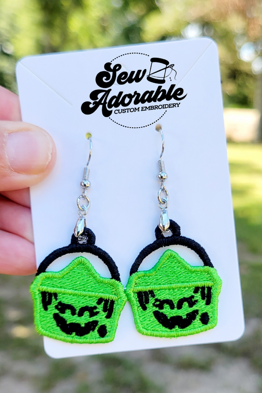 FSL Witch Boo Bucket Earrings