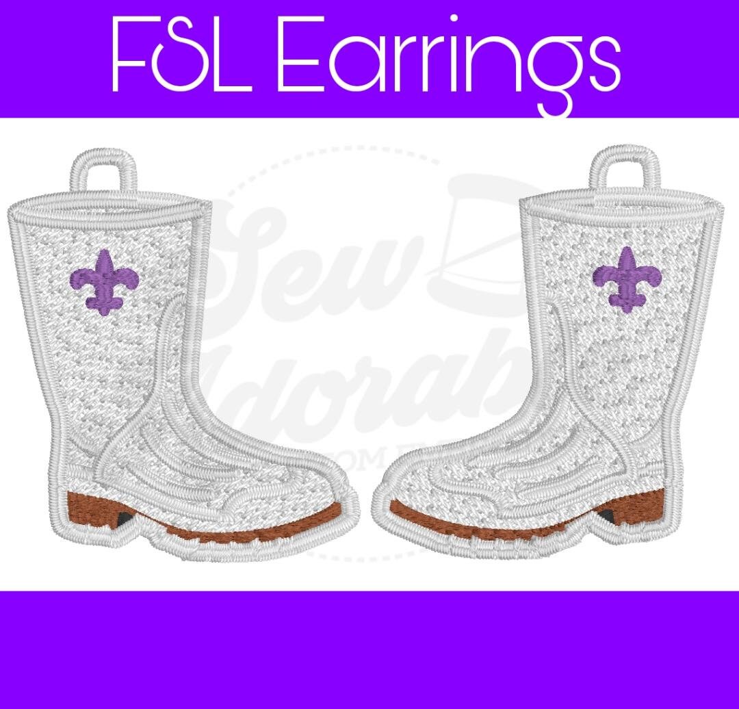 FSL Shrimp Boots-Digital Design-Machine Embroidery