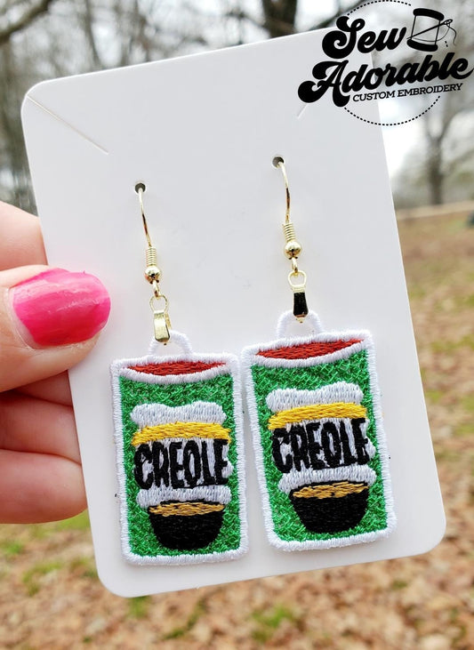 FSL Cajun Seasoning Earrings-Digital Design-Machine Embroidery