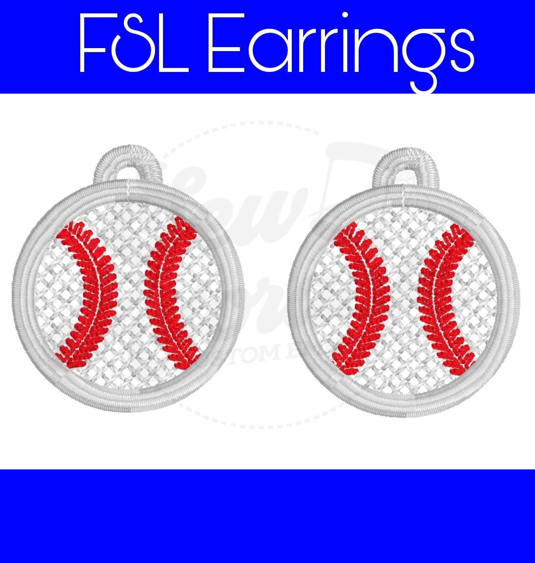 FSL Baseball Earrings