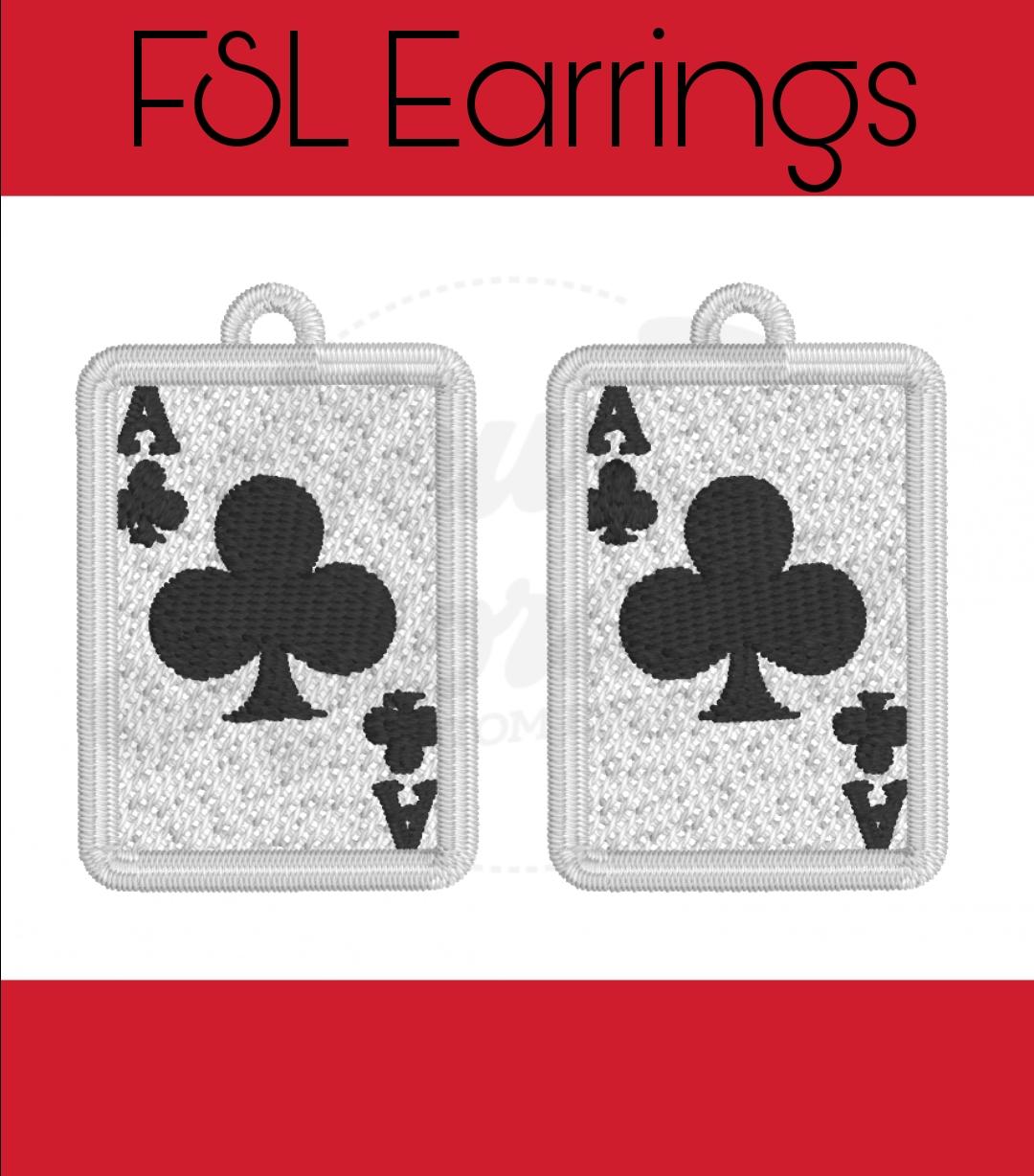 FSL Texas Hold Em Card Earrings