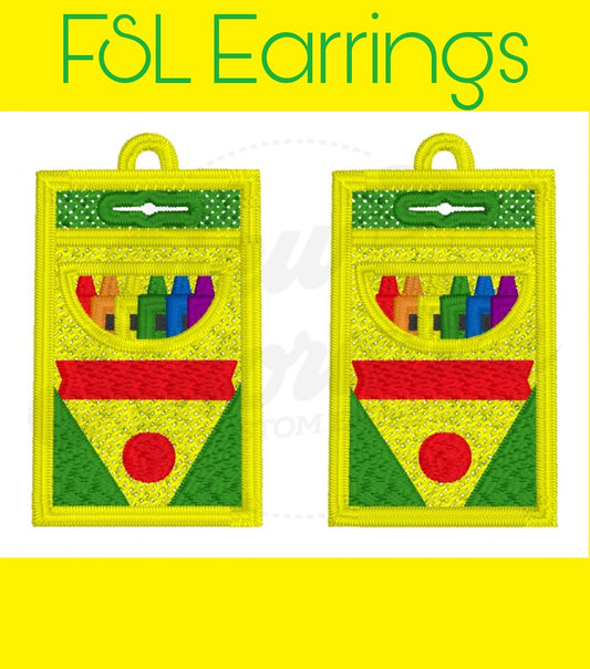 FSL Crayon Box Earrings