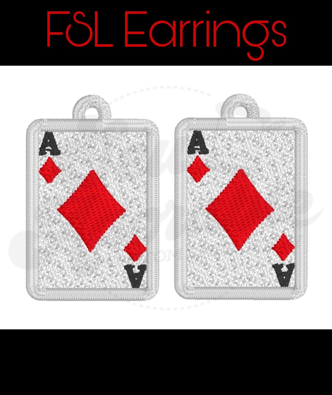 FSL Texas Hold Em Card Earrings