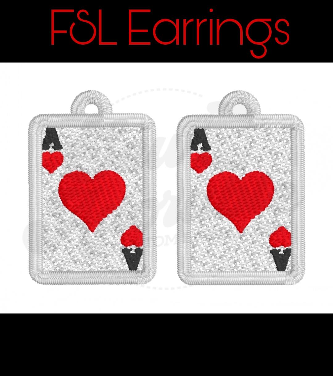 FSL Texas Hold Em Card Earrings