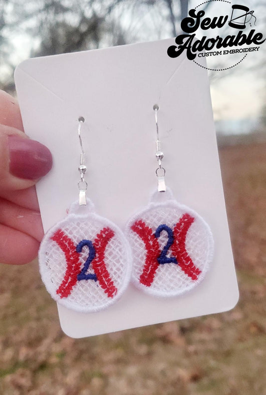 FSL Baseball Earrings